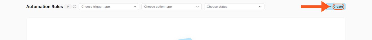 The Automation Rules page in Systeme.io with the Create button at the top right.